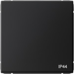 Выключатель одноклавишный проходной быстрозажим. System Electric ArtGallery 10А IP44, карбон GAL441061S