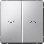 Выключатель управления для жалюзи и рольставней быстрозажим. System Electric ArtGallery 10А/250В, алюминий GAL000319S