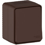 Выключатель 1-клавишный накладной 10А IP54 Schneider AtlasDesign Profi54 коричневый ATN546011
