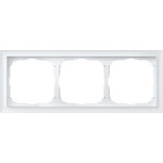 Рамка тройная System Electric ArtGallery Pure, органическое стекло белый GAL320103