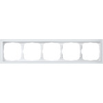 Рамка пятерная System Electric ArtGallery Pure, матовое органическое стекло белый GAL330105