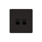 Розетка компьютерная двойная System Electric Infinity RJ45 5 кат., полярная ночь FSE001085