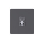 Розетка TV-FM-SAT оконечная System Electric Infinity 5-2400MГц, вулканический пепел FSE000798