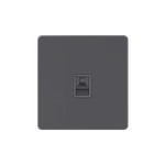 Розетка компьютерная одинарная System Electric Infinity RJ45 5 кат., вулканический пепел, Systeme Electric