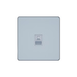 Розетка компьютерная одинарная System Electric Infinity RJ45 5 кат., стальное небо FSE001183