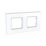 Рамка двухместная Unica Quadro белый MGU2.704.18