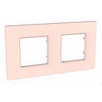 Рамка двухместная Unica Quadro розовый жемчуг MGU4.704.37