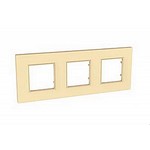 Рамка трехместная Unica Quadro карамель MGU4.706.36