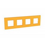 Рамка четырехместная Unica Quadro оранж MGU4.708.29