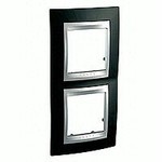 Рамка двойная, для вертикального монтажа Unica TOP родий-алюминий MGU66.004V.093