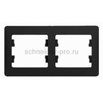 Рамка двойная Glossa антрацит, Schneider Electric