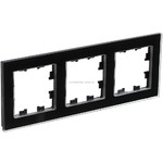 Рамка тройная Schneider Electric Atlasdesign Nature, черное стекло ATN321003
