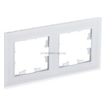 Рамка двойная Schneider Electric Atlasdesign Nature, матовое белое стекло ATN330102