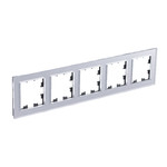 Рамка пятерная Schneider Electric Atlasdesign Nature, алюминий стекло ATN320305