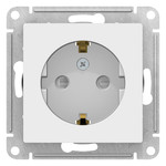 Розетка с заземлением со шторками Schneider Electric Atlasdesign 16А, лотос ATN001345