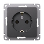 Розетка с заземлением Schneider Electric Atlasdesign 16А, базальт ATN001443