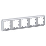 Рамка пятерная Schneider Atlasdesign Antique, универсальная, алюминий ATN100305