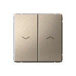 Выключатель управления для жалюзи и рольставней System Electric ArtGallery 10А/250В, шампань GAL000519
