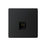 Розетка компьютерная одинарная System Electric ArtGallery RJ45 6A кат., карбон GAL001086