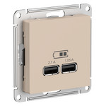 Розетка USB двойная для зарядки System Electric ArtGallery 2,1А, песочный, Schneider Electric