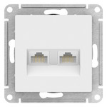Розетка компьютерная двойная System Electric ArtGallery RJ45 5 кат., лотос GAL001308<br>ATN001385