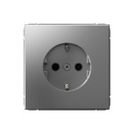 Розетка с заземлением со шторками System Electric ArtGallery 16А/250В, сталь GAL000945