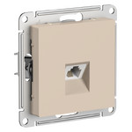 Розетка телефонная одинарная System Electric ArtGallery RJ11, песочный GAL001208<br>ATN001281