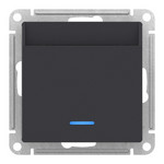 Карточный выключатель с подсветкой 10А/250 В~ System Electric ArtGallery, карбон, Schneider Electric