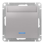 Карточный выключатель с подсветкой 10А/250 В~ Schneider Electric Atlasdesign, алюминий ATN000367