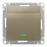 Карточный выключатель с подсветкой 10А/250 В~ Schneider Electric Atlasdesign, шампань ATN000567