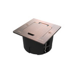 Systeme Electric MultiDesk лючок на 2 модуля IP44 с монтажной коробкой для стены, фальшпола, стола, медь тип MDK20, Systeme Electric