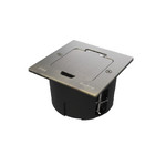 Systeme Electric MultiDesk лючок на 2 модуля IP44 с монтажной коробкой для стены, фальшпола, стола, античная латунь, тип MDK20, Systeme Electric