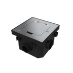 Systeme Electric MultiDesk лючок на 2 модуля IP44 с монтажной коробкой для бетонных полов серебро, тип MDK20, Systeme Electric
