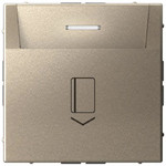 Карточный выключатель без задержки времени с подсветкой 10А/250В~ System Electric ArtGallery, шампань GAL000514S