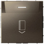 Карточный выключатель без задержки времени с подсветкой 10А/250В~ System Electric ArtGallery, мокко GAL000614S