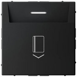 Карточный выключатель без задержки времени с подсветкой 10А/250В~ System Electric ArtGallery, карбон GAL001014S