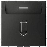 Карточный выключатель без задержки времени с подсветкой 10А/250В~ System Electric ArtGallery, базальт GAL001414S